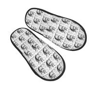 Pantoufles En Coton Écureuil De Dessin Animé Peluche Hiver Pantoufles Cozy Chaussons Invités Pour Voyage Camping Invité L