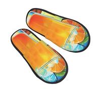 Pantoufles En Coton Happy Hour Lavables Chaussons Maison Confortable Slippers Pour Hôtels Outdoor Unisex M
