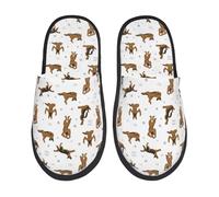 Pantoufles en Feutre Berger Allemand Imprimé Classiques Chaussons d'intérieur Unisex Confortable Maison Pantoufles Femme Maison L