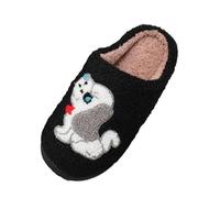 Pantoufles en feutre pour homme et femme - Chaudes - Unisexe - Chaussons en feutre doux et confortables - Antidérapants - Pour femme, Noir , 42 EU