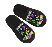 Pantoufles En Feutre Sensibilisation À L'Autisme Lavables Pantoufles De Maison Peluche Chausson Hotel Pour Spa Invité Intérieur M