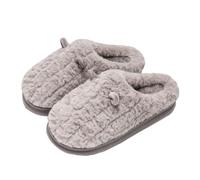 Pantoufles en forme d'animal pour femme - Chaussons d'intérieur chauds et confortables en peluche - Pour l'automne et l'hiver - Semelle souple antidérapante - Pour chambre à coucher - Chaussures