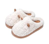 Pantoufles en forme d'animal pour femme - Chaussons d'intérieur chauds et confortables en peluche - Pour l'automne et l'hiver - Semelle souple antidérapante - Pour chambre à coucher - Chaussures