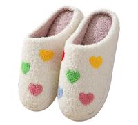 Pantoufles en forme de cœur pour femme | Pantoufles champignons pour femme | Jolis pantoufles imprimées | Sliders moelleux et confortables | Chaussons en peluche chaude | Pantoufles d'intérieur à