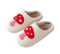 Pantoufles en forme de cœur pour femme | Pantoufles champignons pour femme | Jolis pantoufles imprimées | Sliders moelleux et confortables | Chaussons en peluche chaude | Pantoufles d'intérieur à