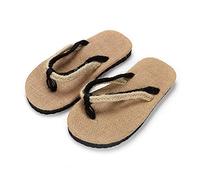 Pantoufles en lin de paille faites à la main,tongs d'été,anti-dérapant absorbant la sueur,résistant à l'usure,pantoufles de plage,sandales de couple,sandales de paille,chaussures de plage décontracté