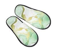 Pantoufles en marbre pour homme et femme - Turquoise - Géométrique - Antidérapantes - Confortables - En mousse à mémoire de forme - Pour chambre à coucher, voyage, multicolore, 6/8 UK Men/ 6/8.5 UK