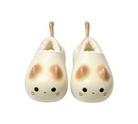 Pantoufles en peluche avec empreintes de pattes de chat en mousse à mémoire | Chaussons chauds doublés en feutre moelleux et confortables pour l'intérieur et l'extérieur