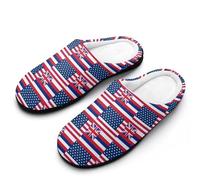 Pantoufles En Peluche Drapeau Des États-Unis Et D'Hawaï Slippers | Fuzzy pantoufles duveteux Pantoufle antidérapantes Pour Fête chambre à coucher Camping