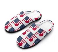 Pantoufles En Peluche Drapeau Des États-Unis Et Du Japon Slippers M