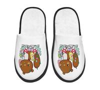Pantoufles En Peluche Écureuil Mignon Chaussures Maison Confort Chaussons Pour Unisex Femme Intérieur L