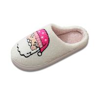 Pantoufles en Peluche Femme Homme d'hiver Chaude Chaussons Maison Intérieur et Extérieur de Noël Slippers 2026