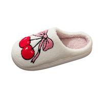 Pantoufles en Peluche Femme Homme d'hiver Chaude Chaussons Maison Intérieur et Extérieur de Noël Slippers 2026