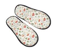 Pantoufles En Peluche Grenouille Et Papillon De La Nature Pantoufles | Fuzzy pantoufles chauds Pantoufles En Peluche doux Pour chambre à coucher Camping Fête