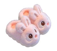 Pantoufles en peluche lapin pour enfants et filles, chaussures d'automne et d'hiver, chaussures d'intérieur chaudes à enfiler à semelle plate douce et confortable, Rose 2., 39 2/3 EU