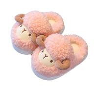 Pantoufles en peluche pour bébé fille - Chaudes - Pour l'hiver - Pour l'intérieur - Chaudes - En peluche - Doux et confortables, Rose, 34 EU