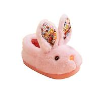 Pantoufles en peluche pour bébé garçon fille mignon lapin pantoufles chaudes et douillettes en feutre doux pour chambre à coucher Pantoufles amusantes