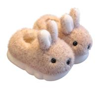 Pantoufles en peluche pour enfants garçons et filles en mousse à mémoire de forme plates antidérapantes chaussures d'intérieur mignonnes lapin bébé nourrisson pantoufles épaisses chaudes d'intérieur