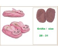 Pantoufles En Peluche Pour Enfants Unisexes Rose 28-31