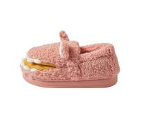 Pantoufles en peluche pour femme - En forme de crocodile - Antidérapantes - Fermées - Pour l'hiver - Doux et confortables, rouge, 40 EU