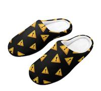 Pantoufles En Peluche Symbole D'Avertissement Slippers S