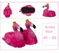 Pantoufles En Peluche Unisexe Pink Flamingo 41-42