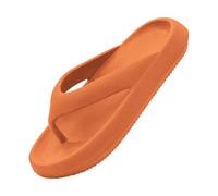 Pantoufles - Ergonomiques & Respirantes Ergonomiques Antidérapantes Orthopédiques Respirantes Ouvertes Élégantes Pantoufles d'été avec Bout Ouvert Extérieur, Orange, 37 EU