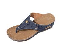 Pantoufles Été Rétro Compensées Bicolores, Sandales Semelle Épaisse Bout Ouvert, Chaussons Grandes Tailles pour Plage et Moments de Détente Estivale