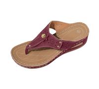 Pantoufles Été Rétro Compensées Bicolores, Sandales Semelle Épaisse Bout Ouvert, Chaussons Grandes Tailles pour Plage et Moments de Détente Estivale