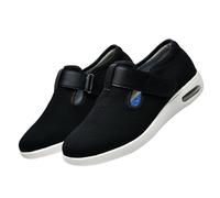 Pantoufles Extra-Larges pour,Swollen Feet Extra Wide Width Easy on & Off Walking Sneakers Diabetic Air Cushion Slip-on Orthopedic Sandals.Black,39