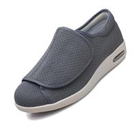 Pantoufles Extra-Larges pour,Swollen Feet Extra Wide Width Easy on & Off Walking Sneakers Diabetic Air Cushion Slip-on Orthopedic Sandals.Grey,39