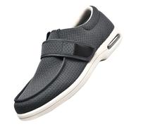 Pantoufles Extra-Larges pour,Swollen Feet Extra Wide Width Easy on & Off Walking Sneakers Diabetic Air Cushion Slip-on Orthopedic Sandals.Grey,37