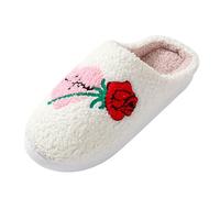 Pantoufles fantaisie écossaises en polaire confortable et chaude pour | Motif écossais écossais, doublure en polaire douce, semelle antidérapante, taille 36-42, maison confortable pour Thanksgiving