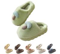 Pantoufles fantaisie pour femme - Chaussons mignons et moelleux pour femme - Chaussures en mousse à mémoire de forme en forme de champignon de dessin animé - Chaussures d'hiver chaudes à enfiler
