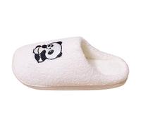Pantoufles Femme Chaussons De Maison D'intérieur en Coton Chaudes De Polaire Confortables Chauds Mémoire De Forme Pantoufles en Peluche Chambre À Coucher Automne Et Hiver (B-A, 40)