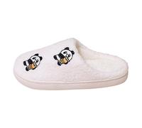 Pantoufles Femme Chaussons De Maison D'intérieur en Coton Chaudes De Polaire Confortables Chauds Mémoire De Forme Pantoufles en Peluche Chambre À Coucher Automne Et Hiver (A-A, 38)