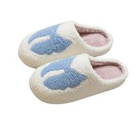 Pantoufles Femme Chaussons en Peluche D'intérieur Mémoire De Forme Confortables Pantoufles De Maison en Polaire Chauds Antidérapante Automne Et Hiver (Blue, 36)