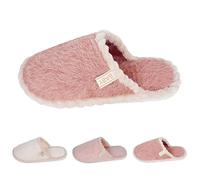 Pantoufles Femme - Chaussons Femme Confortable Peluche Mousses à Mémoire Mules Automne Hiver Chaussons Femmes Hiver Antidérapantes Légères et Respirantes Pantoufles pour La Maison, Intérieur