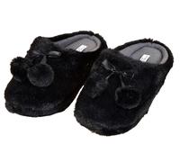 Pantoufles Femme Confort Et Qualité Supérieure Etincelle Noir Pompon