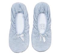 Pantoufles Femme Infinitif Chaussons Ballerines Ballerine Rayures Gris