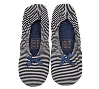 Pantoufles Femme Infinitif Chaussons Ballerines Ballerine Rayures Marines