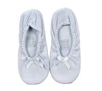 Pantoufles Femme Infinitif Chaussons Ballerines Ballerines Velours Noeud Turquoise