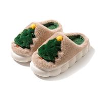 Pantoufles Femme NoëL- Chaussons Femme Hiver Mignon à Bout Ouvert Confortable Chaude Cadeaux Noel Merry Christmas pour ExtéRieur Et IntéRieur Les Vacances Chambre Maison Pas Cher Xmas Chausson