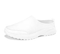 Pantoufles fermées pour femme - Légères - Pour le printemps et l'été - Antidérapantes - Avec semelle intérieure - Chaussures d'été - Pantoufles de ville respirantes et confortables - Talon compensé