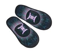 Pantoufles Gémeaux Doux Pantoufles En Feutre Légers Chaussons Pour Spa Chambre Automne L