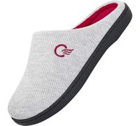 Pantoufles Homme Chaussons Hiver Femme en Mousse à Mémoire Anti-dérapant Confortable Poids Léger Slippers Accueil Marchant, Slipper Grau 40/41 EU