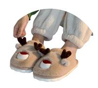 Pantoufles Homme Drole Femme, Chaussons d'hiver unisexes confortables avec semelle pour un confort et une chaleur intérieurs. Chaussures en polaire douce et antidérapante. Parfait pour (Green, 38-39)