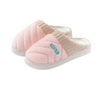 Pantoufles Homme Et Femme Chaussons Polaire Maison Intérieur Chauds Mémoire De Forme Douces Confortables Pantoufles Couples en Peluche Automne Et Hiver (Pink, 36)