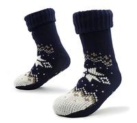 Pantoufles Homme Hiver avec Revêtement en Fausse Fourrure Chaussettes Fantaisie Hommes 41-46 (bleu et blanc)