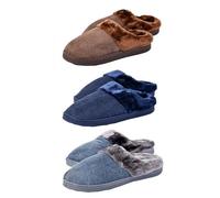 Pantoufles homme - OZABI - Qualité Supérieure - Bleu - Pack de 3 Paires 41